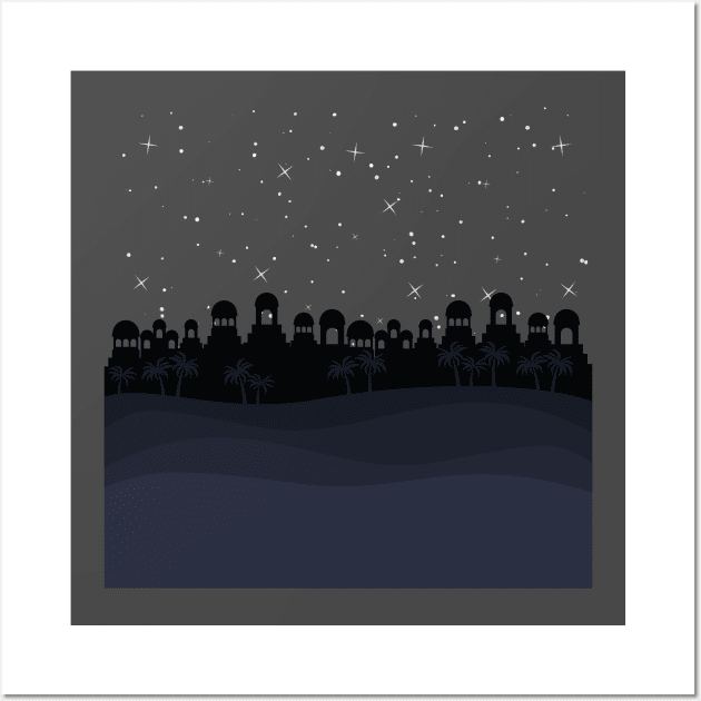 Starry Desert Night of Bethlehem Wall Art by CreateWhite